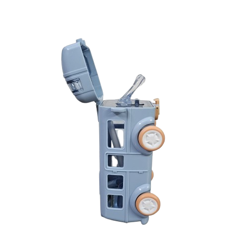 Cute Bus-Shaped Kids Water Bottle with Straw – Leak-Proof Design